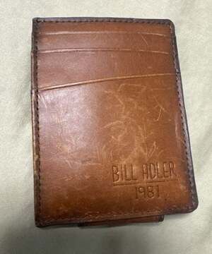 Bill Adler 1981 Crazy Horse Leather Magnetic Money Clip Front Pocket Wallet